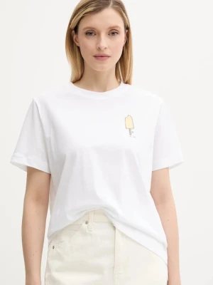 Zdjęcie produktu Samsoe Samsoe t-shirt bawełniany SACAMINO damski kolor biały F25200025