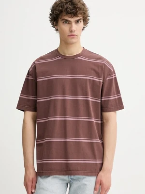 Samsoe Samsoe t-shirt bawełniany SAHAKEEM męski kolor brązowy wzorzysty M25200026