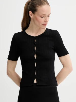Samsoe Samsoe t-shirt bawełniany SAJUNI Samsøe Samsøe czarny