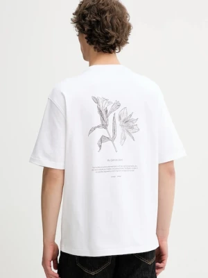 Samsoe Samsoe t-shirt bawełniany SALILIUM męski kolor biały z nadrukiem U25200008