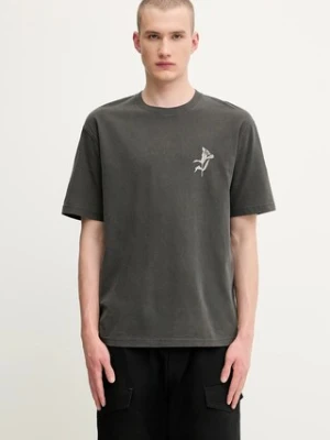 Samsoe Samsoe t-shirt bawełniany SALILIUM męski kolor szary z nadrukiem U25200009