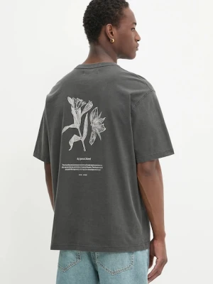 Samsoe Samsoe t-shirt bawełniany SALILIUM męski kolor szary z nadrukiem U25200009