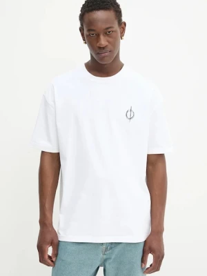 Samsoe Samsoe t-shirt bawełniany SAODIE męski kolor biały z nadrukiem M25200079