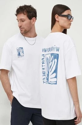 Samsoe Samsoe t-shirt bawełniany SAWIND kolor biały z nadrukiem U24100011