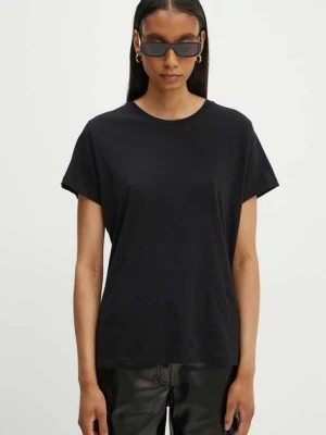 Samsoe Samsoe t-shirt bawełniany SOLLY kolor czarny F00012050