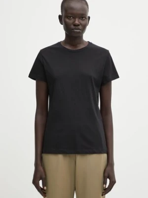 Samsoe Samsoe t-shirt bawełniany SOLLY kolor czarny F00012050