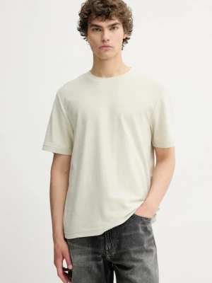 Samsoe Samsoe t-shirt ODIN męski kolor beżowy gładki M22200041
