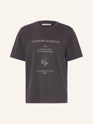 Samsøe Samsøe T-Shirt Sathomas schwarz CZIEMNOSZARY