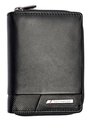 Samsonite Skórzany portfel czarny