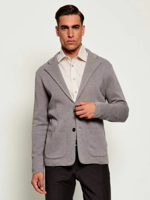 Sand Copenhagen Kardigan Milano | Regular Fit | z dodatkiem wełny szary