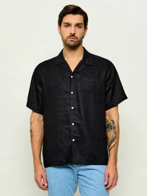 Sand Copenhagen Lniana koszula 3464 M - Chad | Relaxed fit czarny