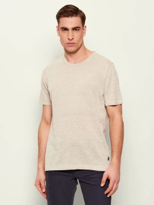Sand Copenhagen Lniany t-shirt | Regular Fit beżowy