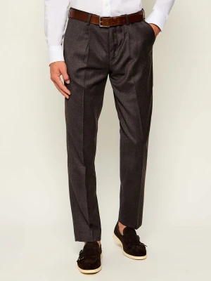 Sand Copenhagen Wełniane spodnie chino Mark N | Regular Fit brązowy