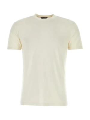 Sand Lyocell Blend T-Shirt, Nowoczesny Komfort Tom Ford