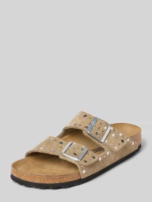 Sandał na obcasie ze skóry z nitami model 'Arizona Rivet' Birkenstock