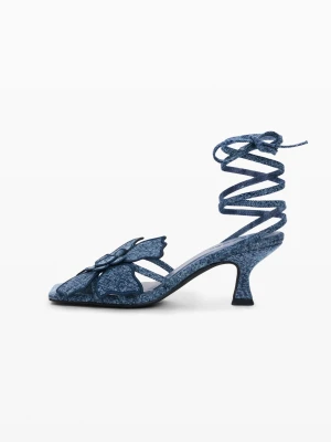 Sandał z aplikacjami kwiatowymi Desigual