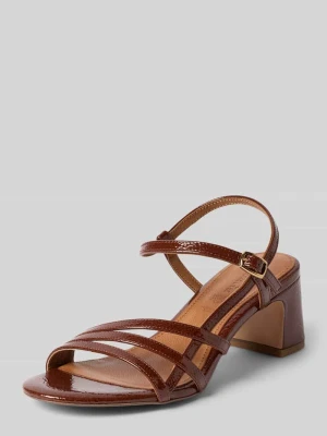 Sandał z mieszanki skóry i tkaniny tamaris