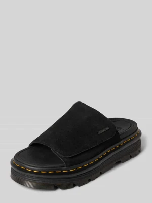 Sandał ze skóry z rzepem model 'ZebZag Slide' Dr. Martens Czarny