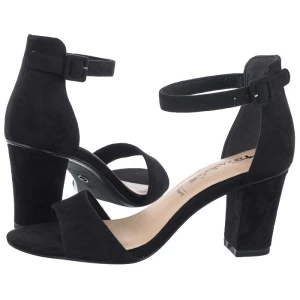 Sandały Czarne 1-28396-20 004 Black Suede (TM439-b) Tamaris