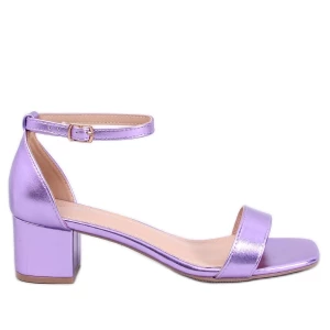 Sandałki na obcasie Bronx Purple fioletowe Inna marka