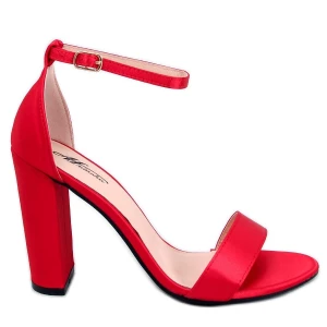 Sandałki na słupku Ranae Red czerwone Inna marka