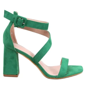 Sandałki na słupku Savoy Green zielone