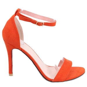 Sandałki na szpilce Sheila Orange pomarańczowe Inna marka