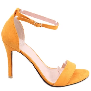 Sandałki na szpilce Sheila Yellow żółte Inna marka