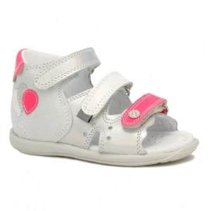 Sandały Bartek dla dziewcząt szaro różowy w 71158 0011 p46132