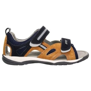 Granatowo brązowe sandały dziecięce z naturalnej skóry Bartek 84414-63