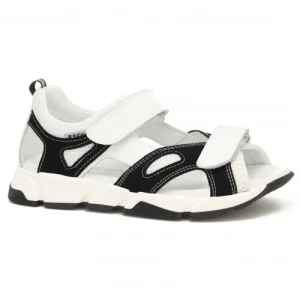 Sandały Bartek dla chłopców czarno biały w 16119003 p45098