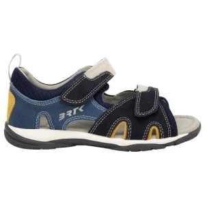 Niebiesko granatowe sandały dziecięce z żółtymi wstawkami Bartek 84413-68