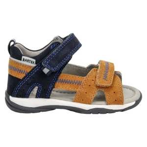 Granatowo brązowe sandały dla chlopca Bartek 84409-63