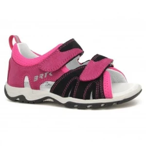 Sandały Bartek dla dziewcząt różowo czarny t 019187 009 ii p47736