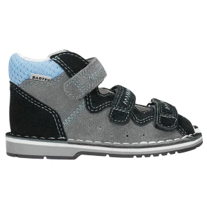 Sandały zabudowane Bartek 89200 60 dla chłopców popielato granatowe 8920060