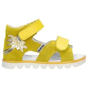 Żółte sandały dziewczęce Bartek 11227017 z błyszcząca palma 11227017