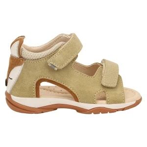 Brązowo beżowe sandały dziecięce z aplikacja lisa Bartek 84411-63