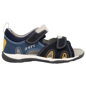 Niebiesko granatowe sandały dziecięce z żółtymi wstawkami Bartek 84413-68
