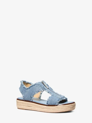 Sandały Berkley z postrzępionego denimu Michael Kors