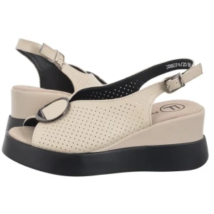 Sandały Beżowe DS6074/25 BE (FO160-a) Filippo