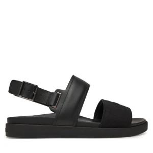 Sandały Calvin Klein Back Strap W/ Buckle Logo HM0HM01742 Czarny