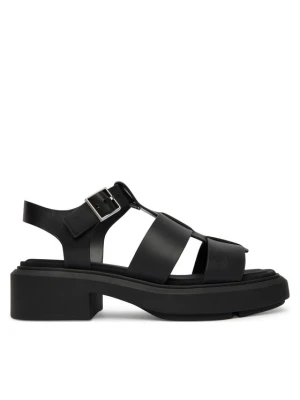 Sandały Calvin Klein Chunky Sandal Fisherm Lth HW0HW02904 Czarny