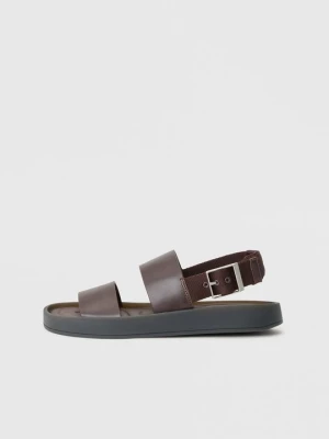 Sandały Calvin Klein ciemnobrązowy