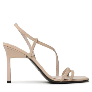 Sandały Calvin Klein Geo Stiletto Asy Sandal HW0HW01609 Beżowy