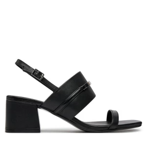 Sandały Calvin Klein Heel Sandal 45 Met Bar Lth HW0HW02056 Czarny