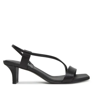 Sandały Calvin Klein Heel Sandal 50 Squared Lth HW0HW02534 Czarny