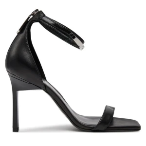 Sandały Calvin Klein Heel Sandal 90 Metal Bar Lth HW0HW01946 Czarny