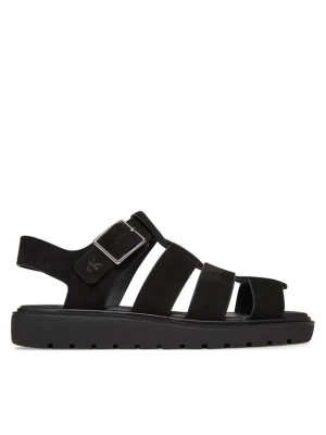 Sandały Calvin Klein Jeans Fisherman Hw Sandal Lth YW0YW01962 Czarny