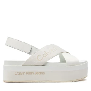 Sandały Calvin Klein Jeans Flatform Sandal Sling In Mr YW0YW01362 Off White YBR