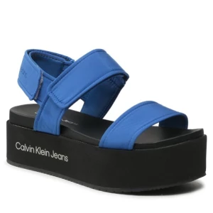 Sandały Calvin Klein Jeans Flatform Sandal Softny YW0YW00965 Niebieski